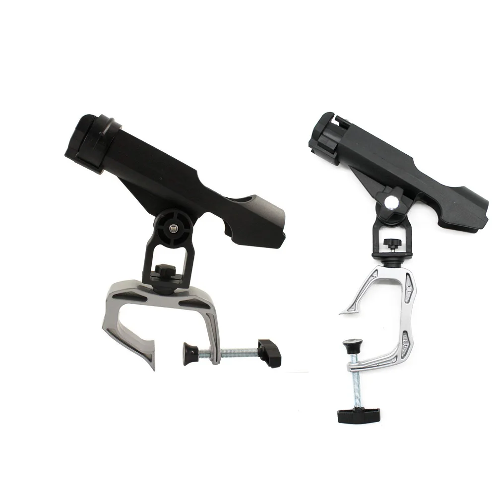 Fishing Kayak Rod Holder - 漁船ロッドホルダー 360 度回転調整可能なパワーロック釣竿ラック折りたたみホルダー大きなクランプ開口部