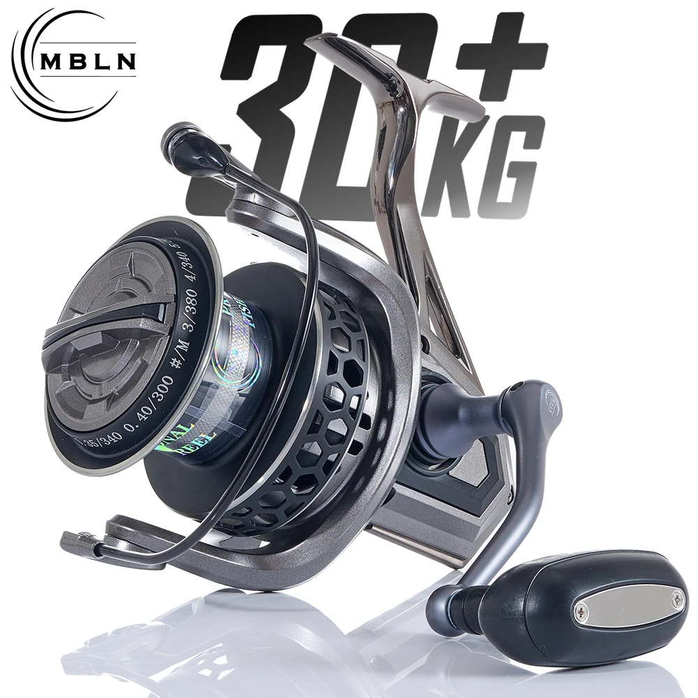 Daiwa Reel Bg - MBLN ブランド、8000-12000 シリーズ、スピニングフィッシングリール、最大ドラッグ 30KG、合金スプール & ハンドル