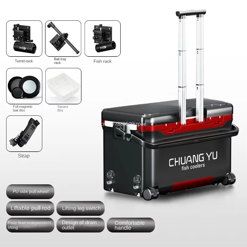 ホイール付き屋外ギアボックス,トロリーケース,フラットカバー - Fishing Kayak Crate のレビューと価格